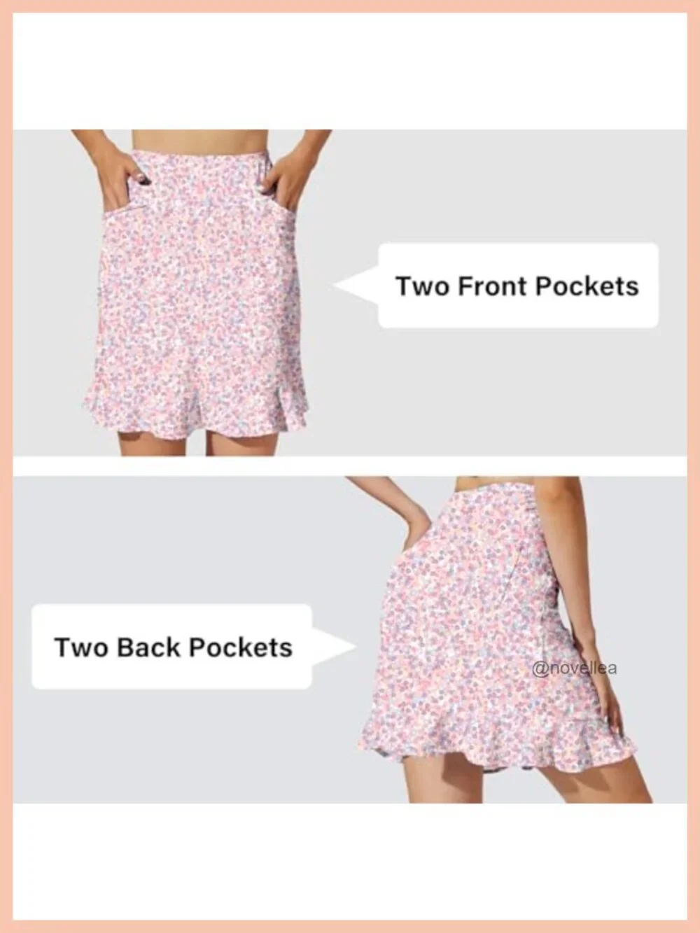 Women's Skort with Pockets High Waisted Golf Tennis Athletic Skirt